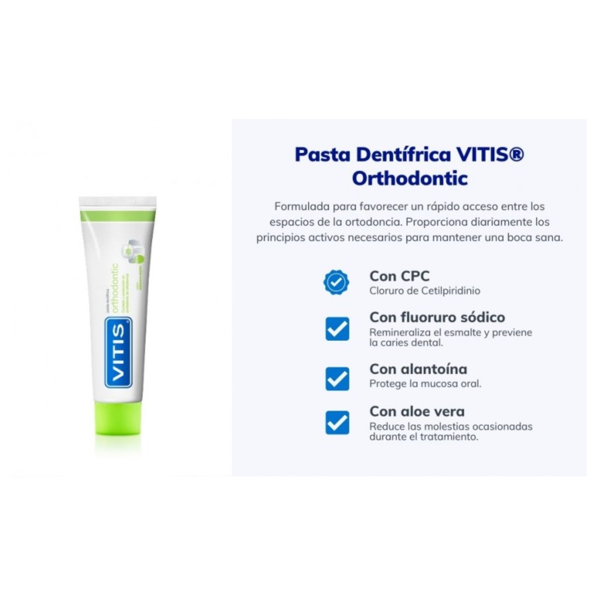 VITIS - Pasta Dentifrica VITIS Orthodontic Sabor Manzana Menta 100ml
