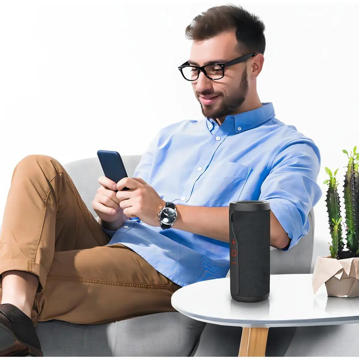 GENERICO - Parlante Bluetooth portátil 16W color negro