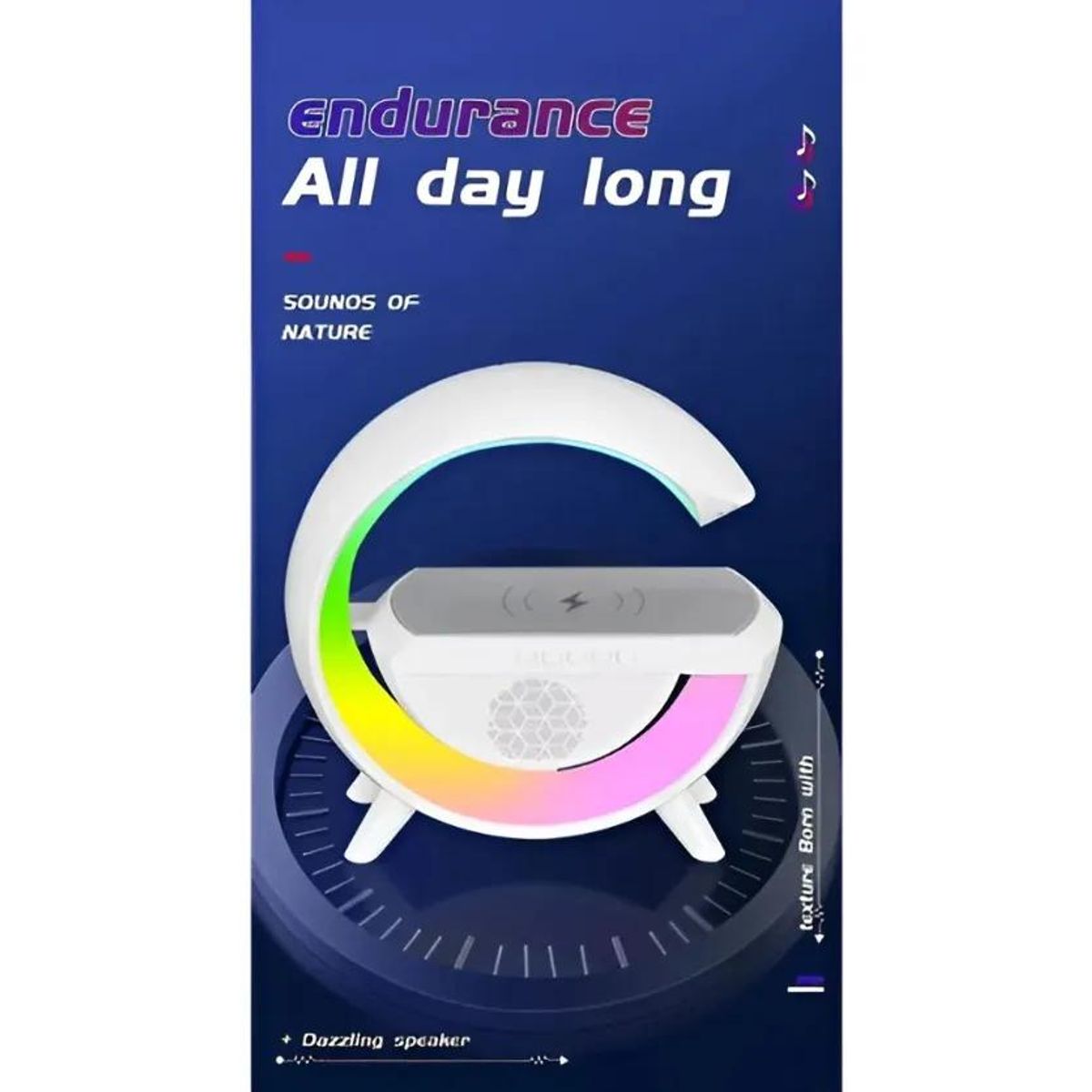 GENERICO - Parlante portátil Bluetooth blanco BT-2301
