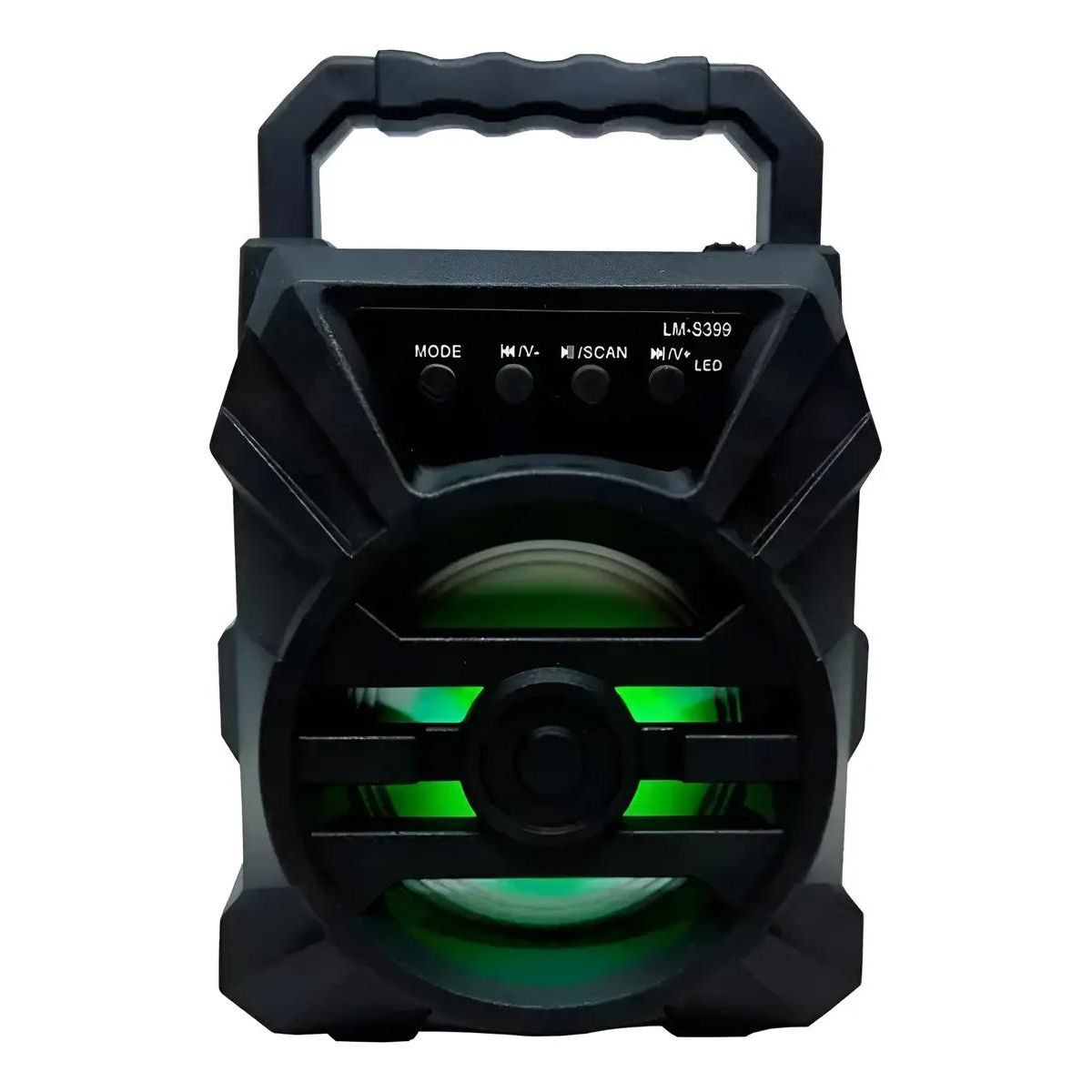 GENERICO - Parlante portátil Bluetooth con luz LED y puerto USB