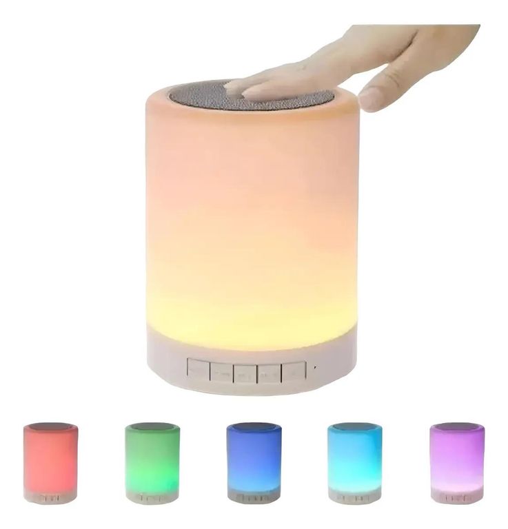 GENERICO Parlante Bluetooth Recargable con Luz y Control Táctil