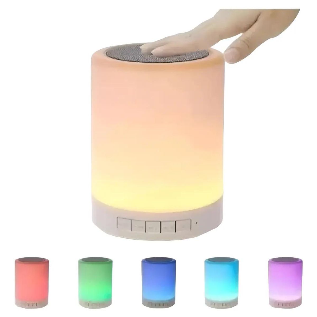 GENERICO - Parlante Bluetooth Recargable con Luz y Control Táctil