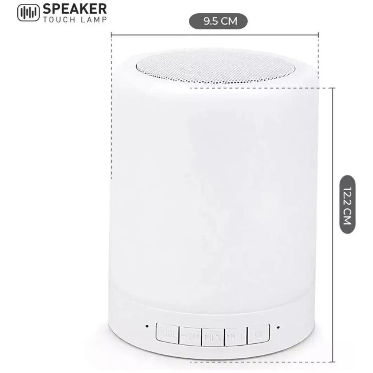 GENERICO - Parlante Bluetooth Recargable con Luz y Control Táctil