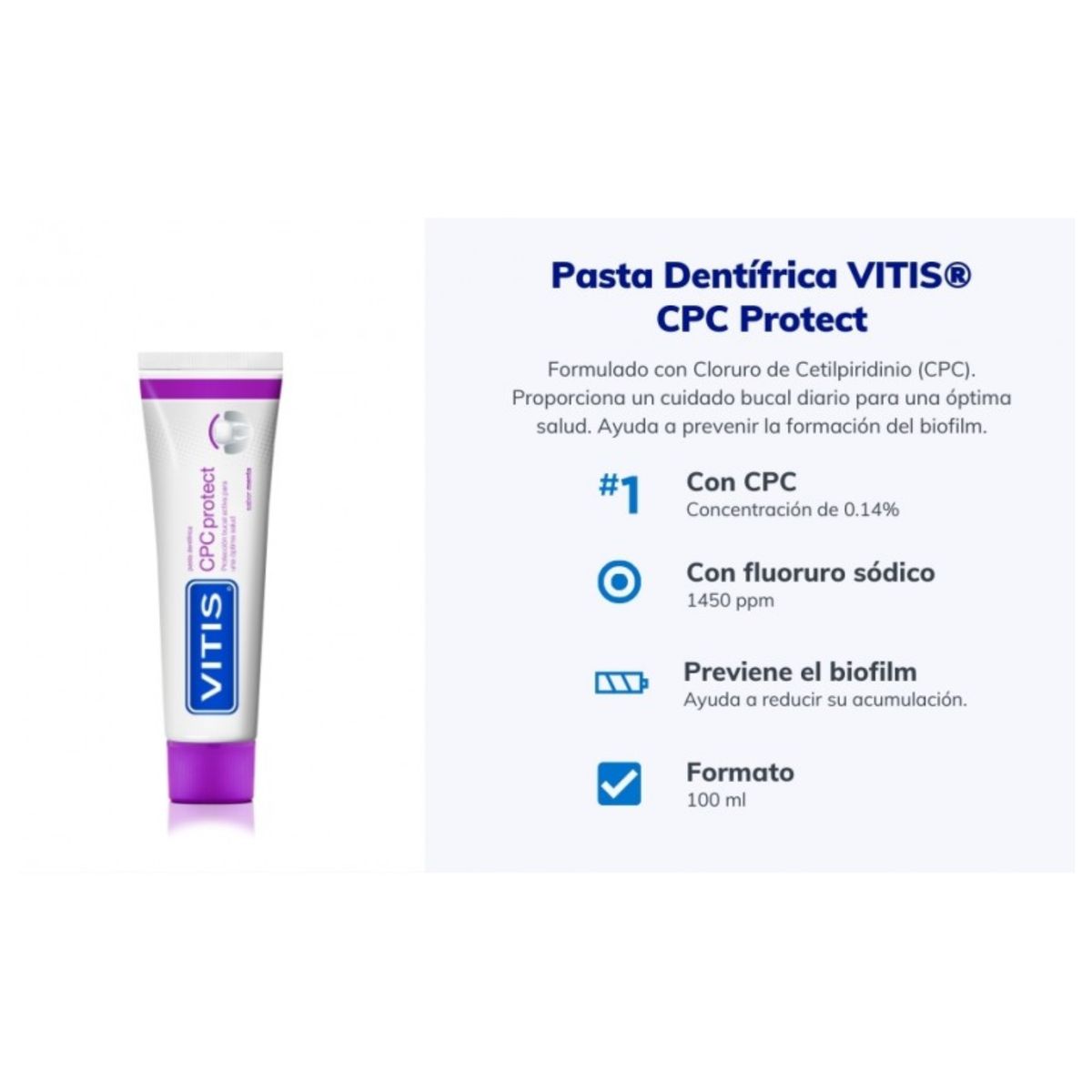 VITIS - Pasta Dentífrica VITIS CPC Protect Sabor Menta 100ml