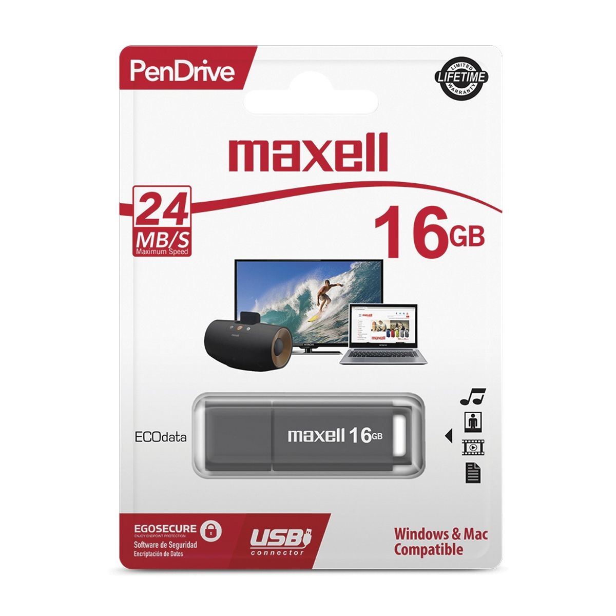 MAXELL - Pendrive Maxell Sil 16gb  Superstore