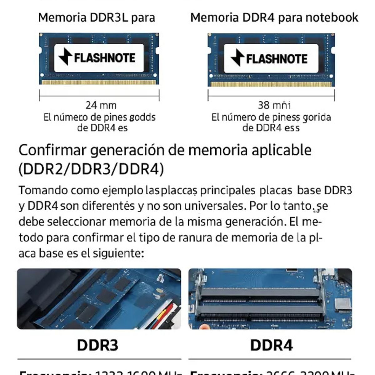 FLASHNOTE - Memoria Ram Flashnote 4gb Ddr3 1600 Mhz Sodimm 1.5v Para Notebook