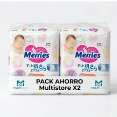 MERRIES - Pack X2 Pañales Broche Recién Nacido 152 Unidades