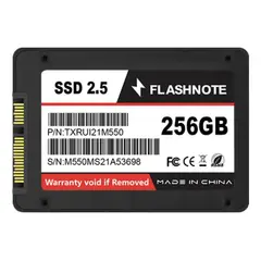 FLASHNOTE - Ssd 256gb 2.5 Interno Sata Iii 550mbs Lectura 500mbs Escritura Negro