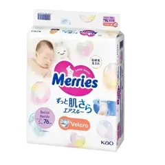MERRIES - Pañales Desechables Recien Nacido Super Jumbo 76uds