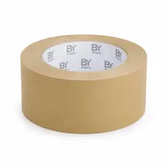 FLASHNOTE - Cinta De Embalaje Bysupply Kraft Premium Para Cajas Eco, De Papel Adhesivo Biodegradable, 4.8 Cm X 1