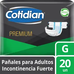 COTIDIAN - Pañales Adulto Premium Incontinencia Fuerte 20 un G