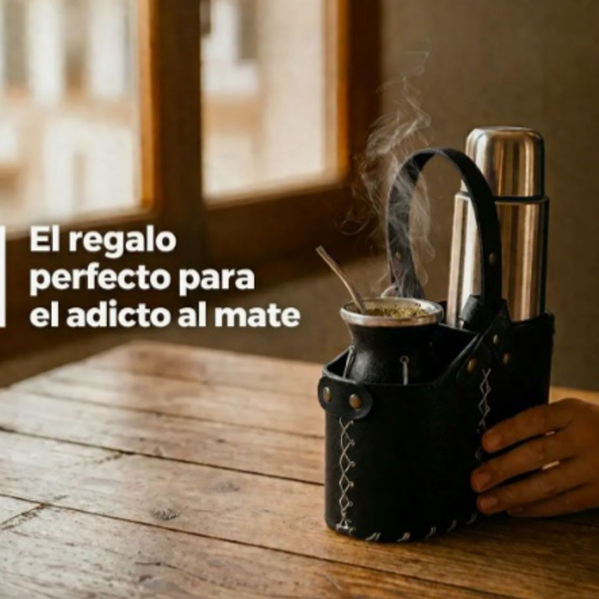 GENERICO - Bolso Matero Cuero Negro