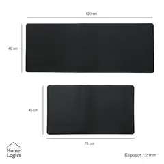 HOME LOGICS - Set 2 Alfombras Anti Fatiga Descanso Negro