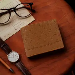 CARVEN - Billetera hombre Lucca café con monedero Paris