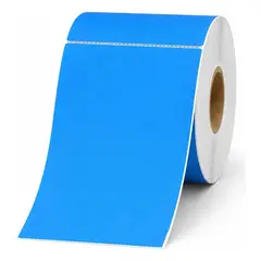 FLASHNOTE - Etiquetas Térmicas Autoadhesivas Rollo 10x15cm 500 Etiqueta Impermeables Azul Impermeable