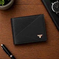CARVEN - Billetera hombre Enzo negra con monedero Paris