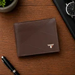 CARVEN - Billetera hombre Enzo café con monedero Paris