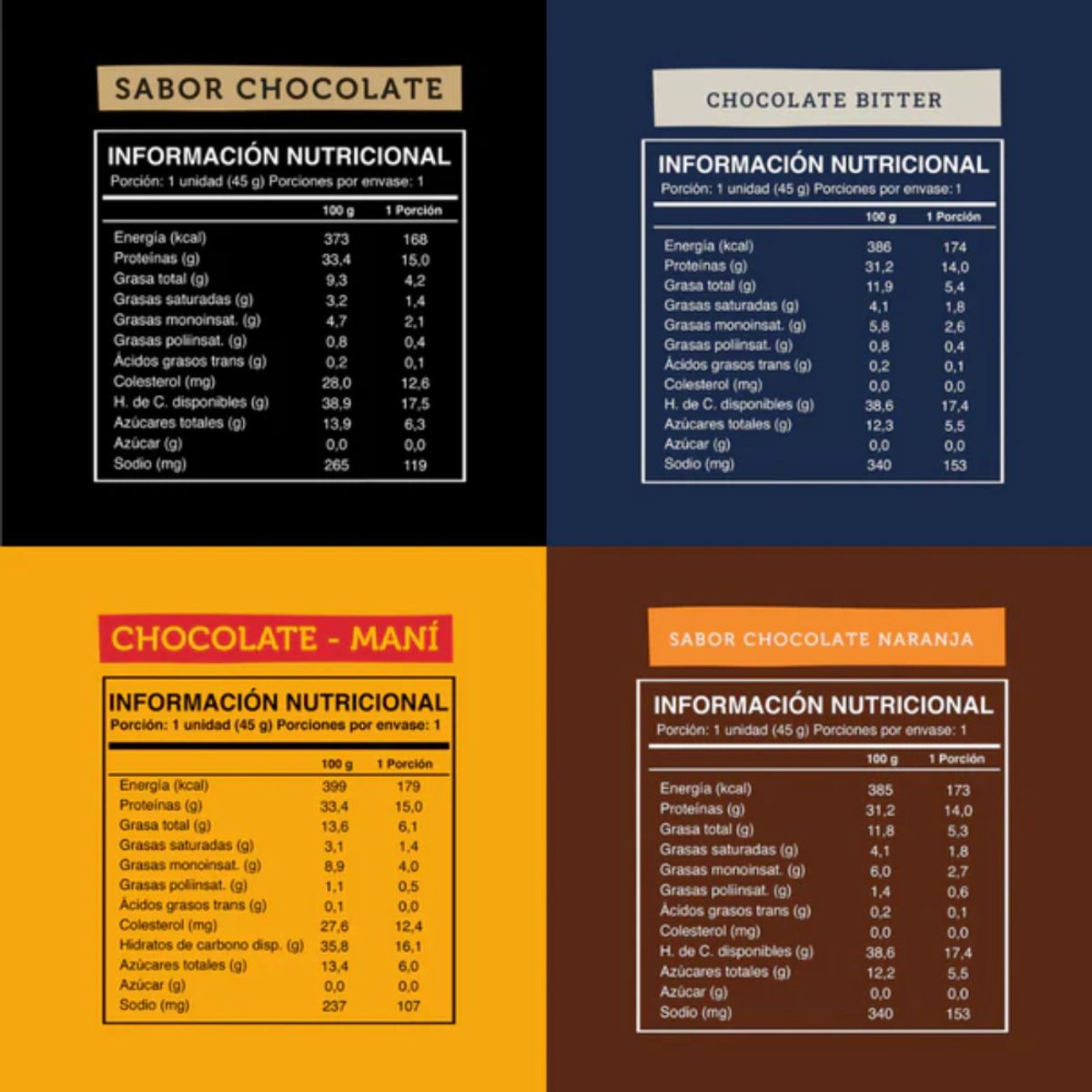 GENERICO - Barra de Proteina Wild Protein mix sabores 45g