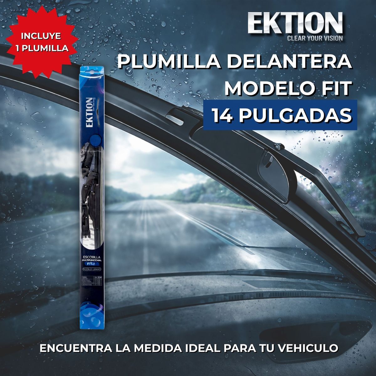 GENERICO - Plumilla Limpiaparabrisas Delantera Universal  14