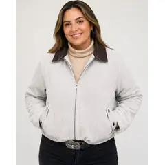 GENERAL - Chaqueta Mujer bomber Cotelé Acolchada con forro