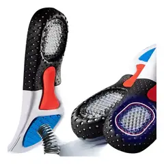 GENERICO - Plantillas Ortopédicas Gel Negra Palminha Para Fascitis Plantar Deportiva