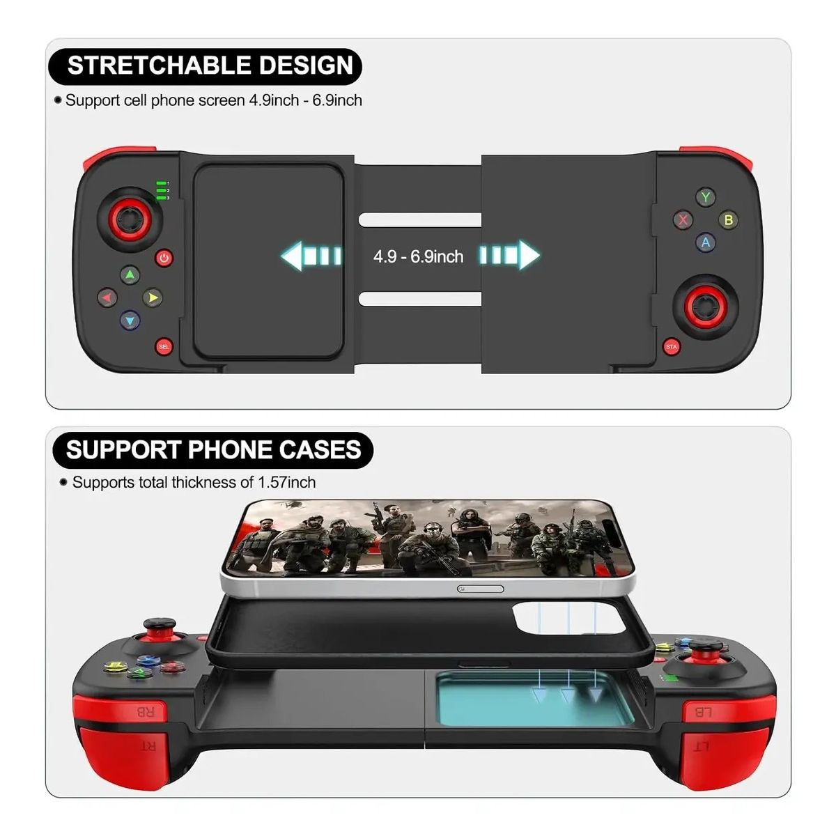 GENERICO - Control De Juegos Bluetooth Móvil Gamepad Para Androidios Belug