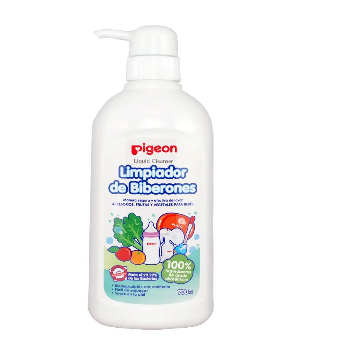 PIGEON - Limpiador De Biberon Mamadera Con Dosificador Pigeon 700ml