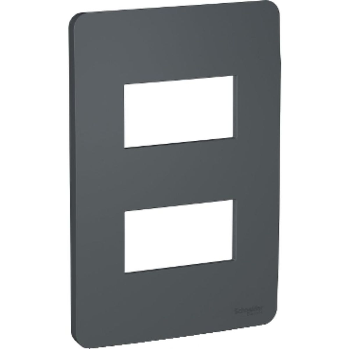 SCHNEIDER - Placa 2 Puestos Stellar Black Orion