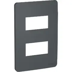 SCHNEIDER - Placa 2 Puestos Stellar Black Orion