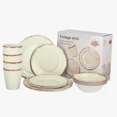 GENERICO - Set 16 Pcs Juego De Vajilla Melamina
