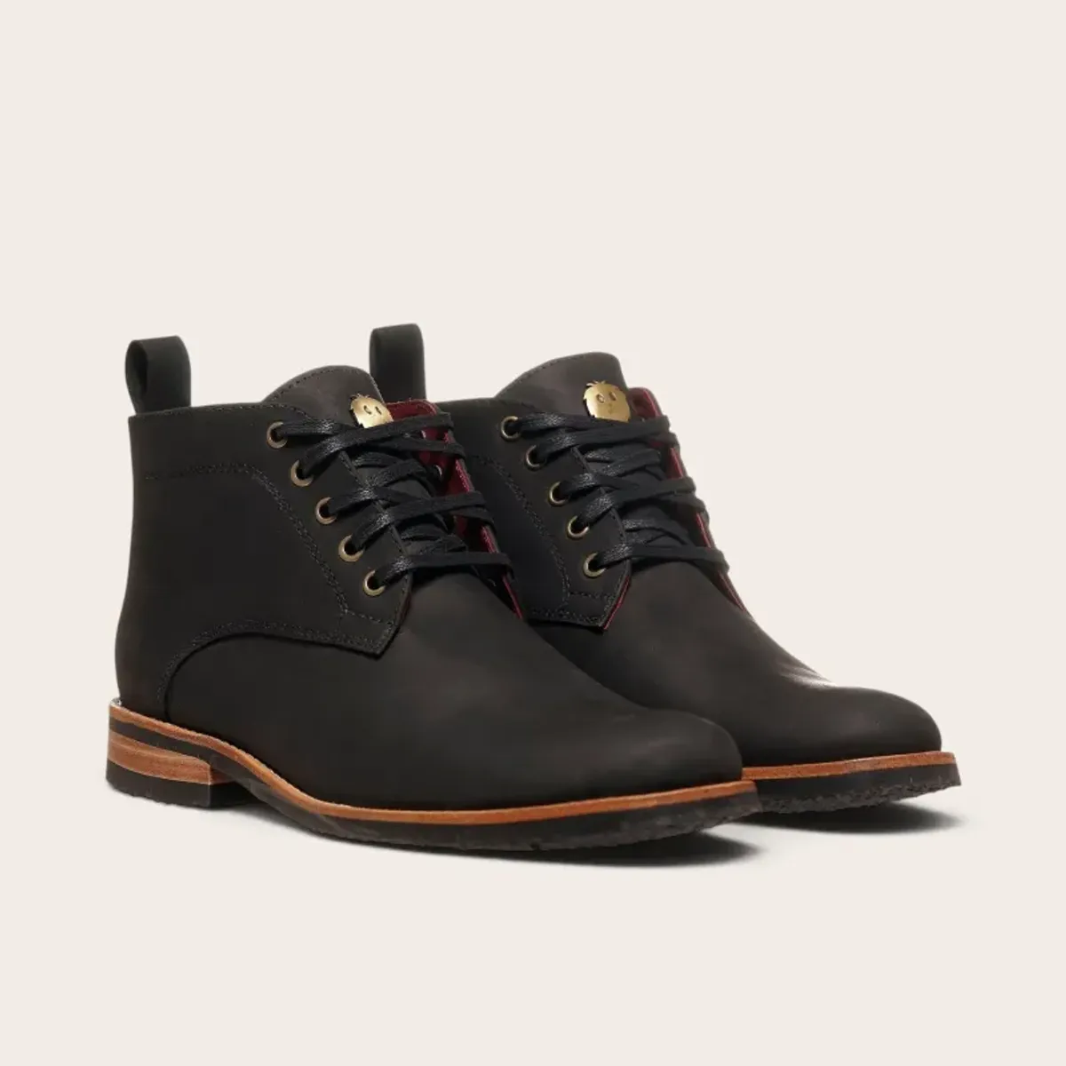 OLKI - Botin de Cuero Casual Hombre Llaima OLKI - Negro