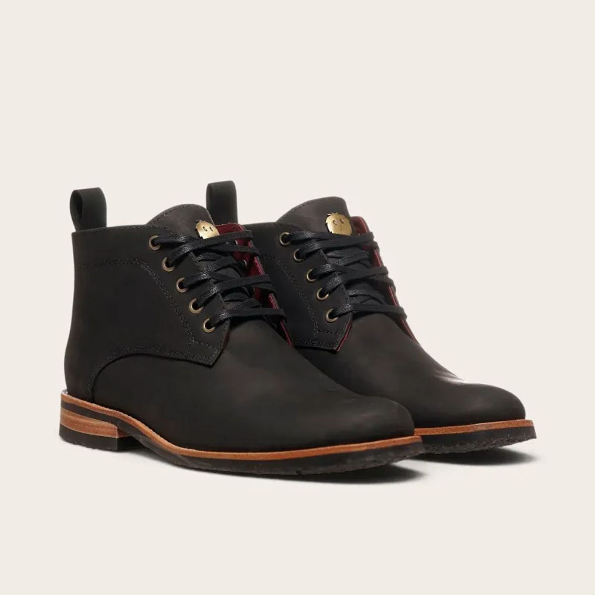 OLKI - Botin de Cuero Casual Hombre Llaima OLKI - Negro