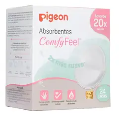 PIGEON - Protectores De Lactancia Comfy Feel Aloe Vera + Suave 24 Uni