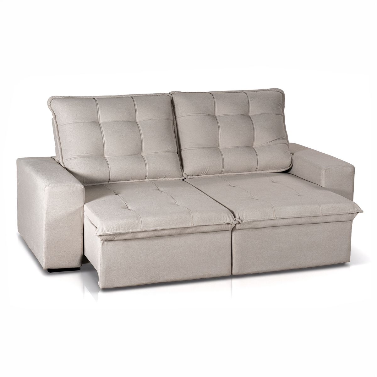 MONS - Mons Sofá Retráctil Reclinable 3 Cuerpos Magnum 2mt Bouclé White