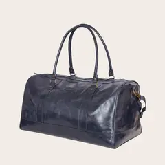 OLKI - Bolso de Viaje en Cuero Natural Futaleufu - Azul