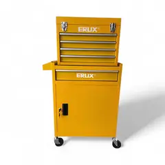 GENERICO - GABINETE METALICO PORTA HERRAMIENTAS CON RUEDAS AMARILLO