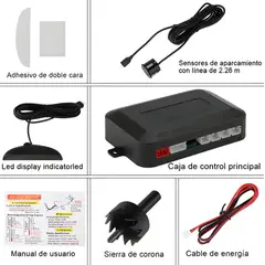 GENERICO - Sensor Retroceso Para Auto Display Kit Completo Alarma Coche
