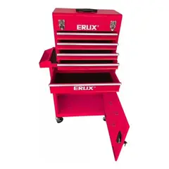 GENERICO - GABINETE METALICO PORTA HERRAMIENTAS CON RUEDAS ROJO