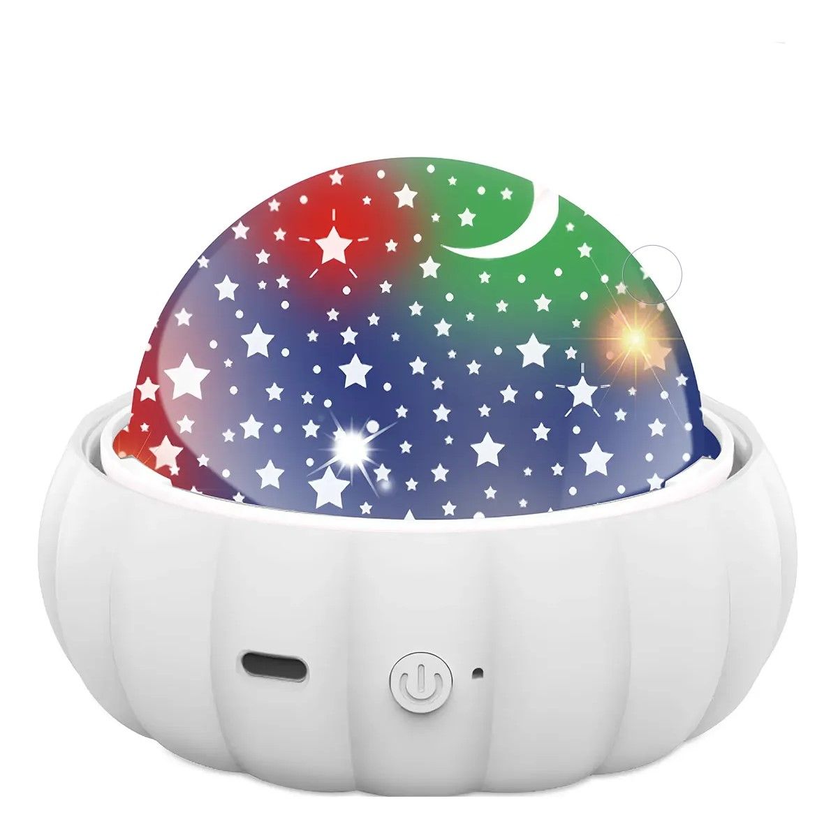GENERICO - Lampara Led Rotatoria Proyector Cielo Estrellas Noche Dormir BELUG