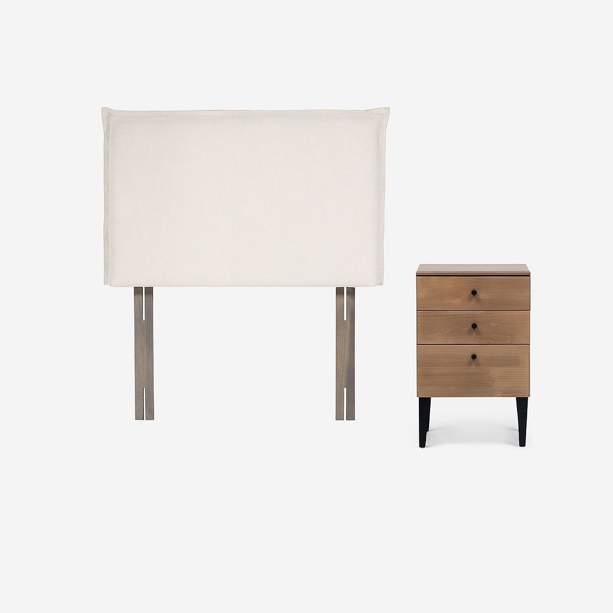 ROSEN - Set de Muebles Respaldo Maura 1.5 Plazas + Velador Paul