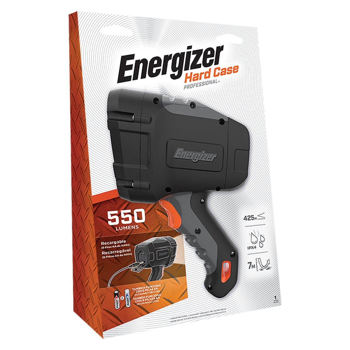 ENERGIZER - Linterna Foco Potente Energizer Hard Case Recargab