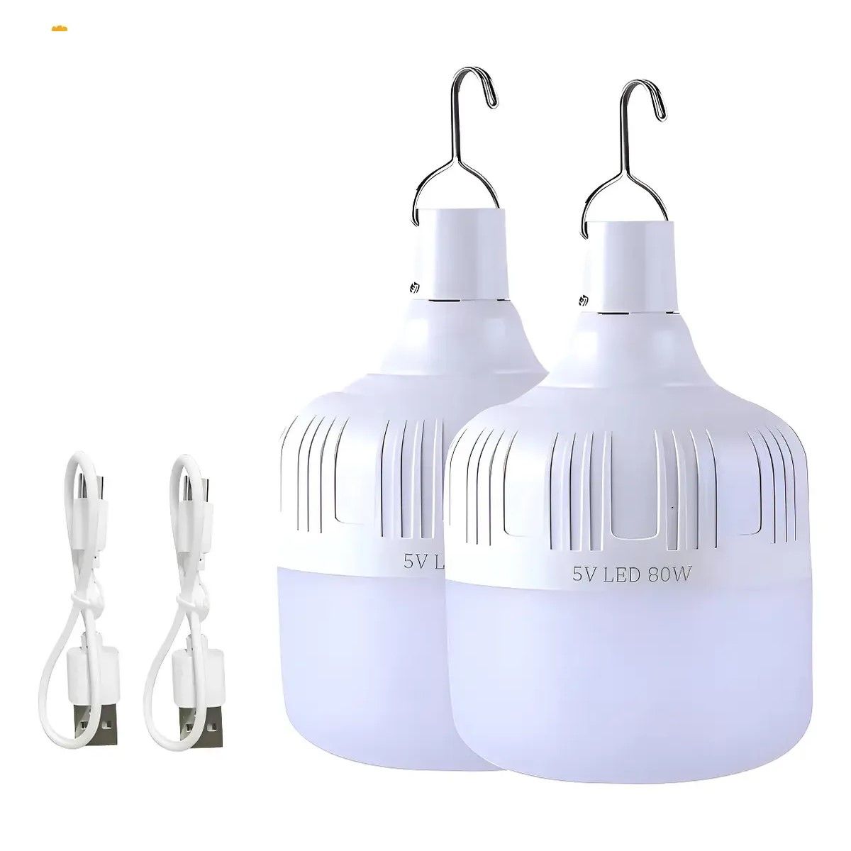 GENERICO - 2pcs Portatil Recargable Emergencia Usb Luce 80w Led Lámpara BELUG