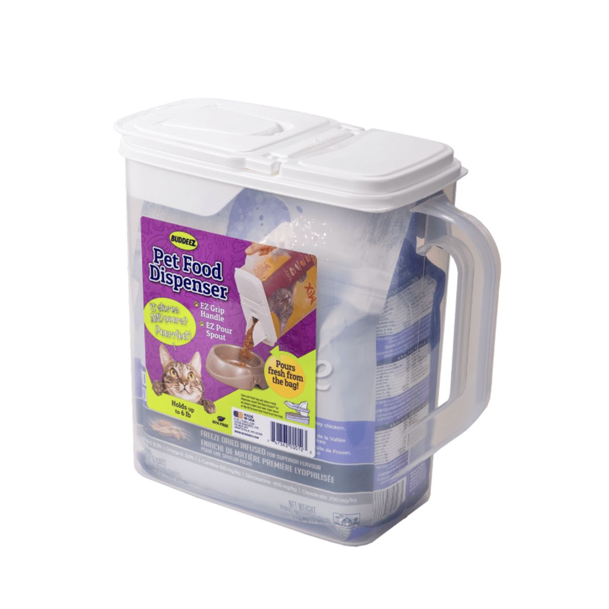 GENERICO - Dispensador de alimento 2,7 Kg - BPA free - Buddeez