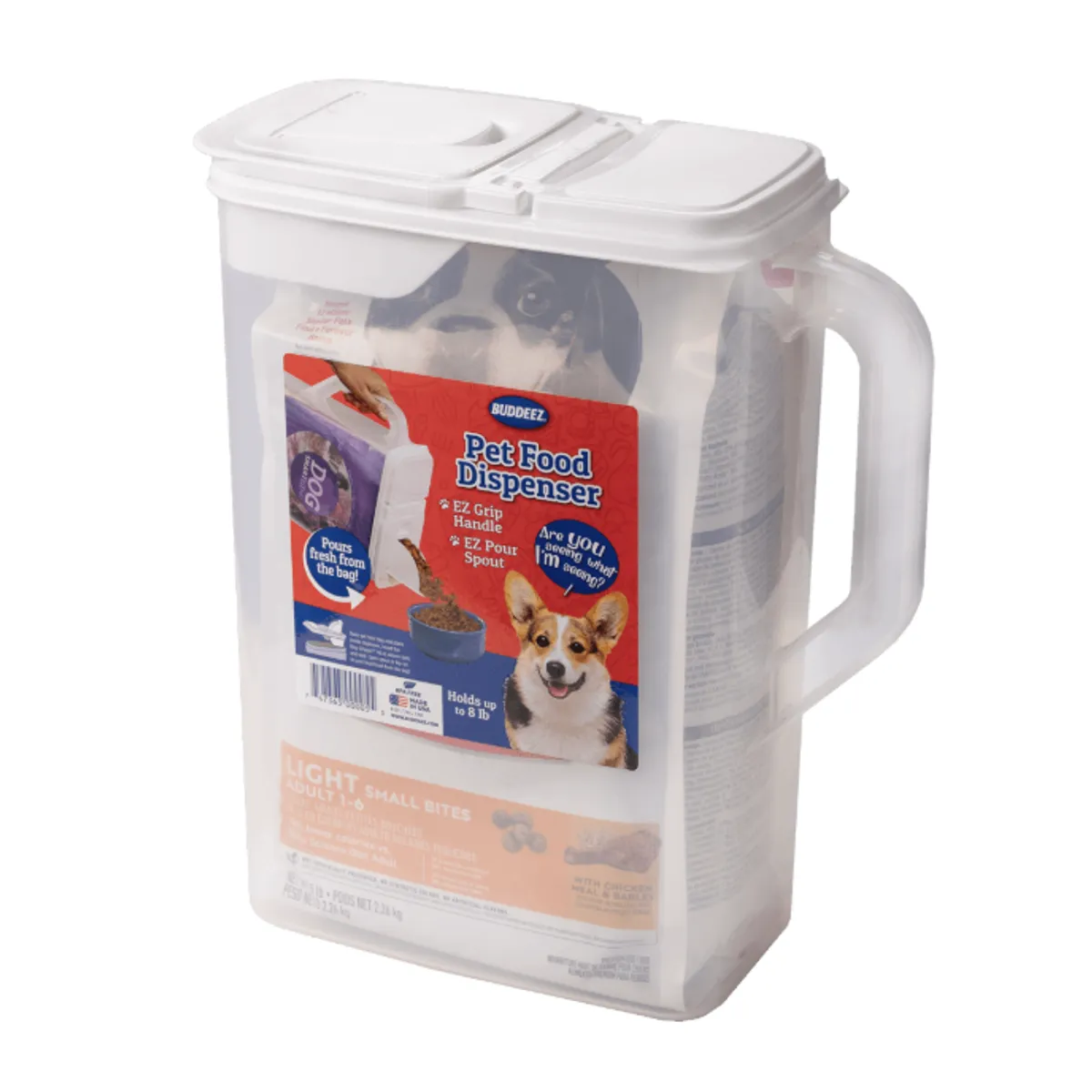 GENERICO - Dispensador de alimentos 7,5 L (aprox 3,5 Kg) - BPA free - Buddeez