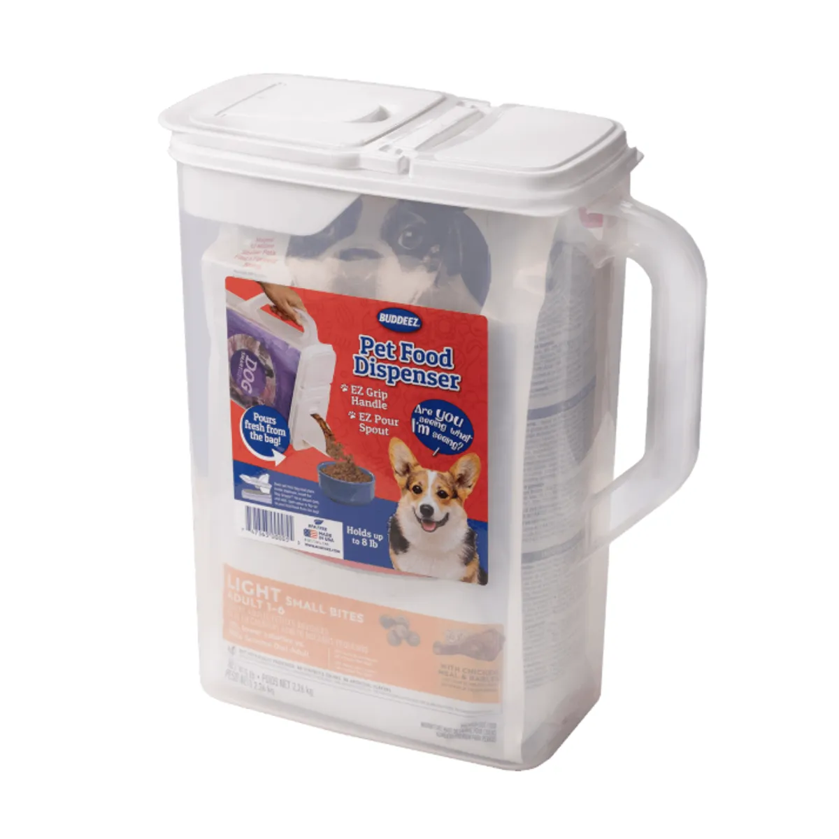 GENERICO - Dispensador de alimentos 7,5 L (aprox 3,5 Kg) - BPA free - Buddeez