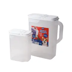 GENERICO - Pack de 2 dispensadores de alimento - 3.4Kg + 1Kg - BPA free - Buddeez