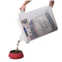 GENERICO - Dispensador de alimentos 15 L (aprox 6 Kg) - BPA free - Buddeez