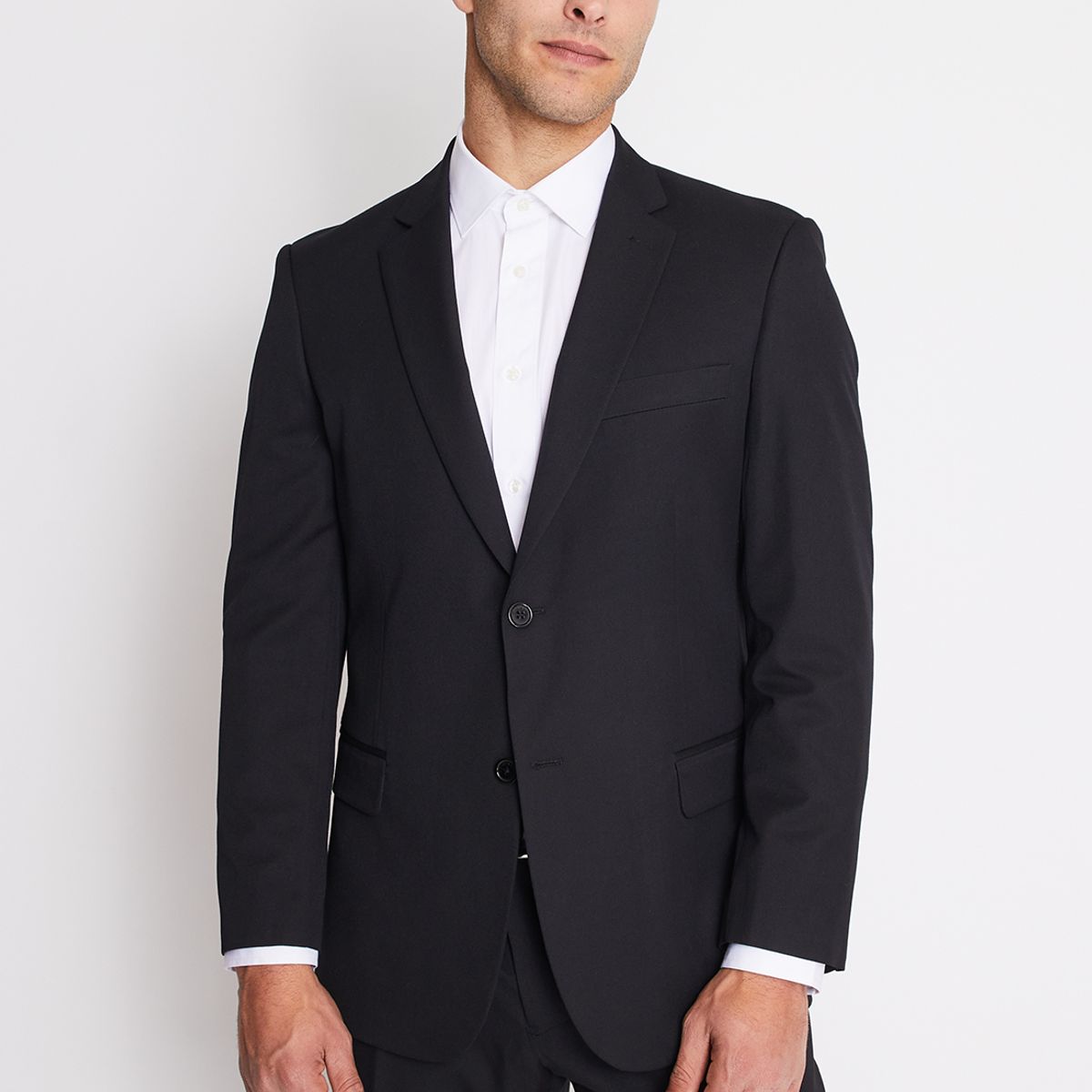 MAVIANNI - Traje Formal Hombre Regular Twill Negro