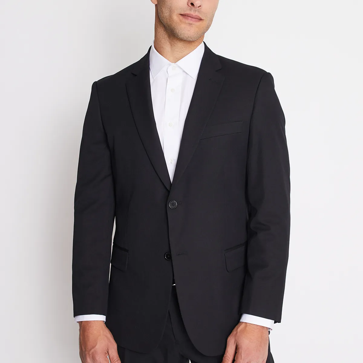 MAVIANNI - Traje Formal Hombre Regular Twill Negro