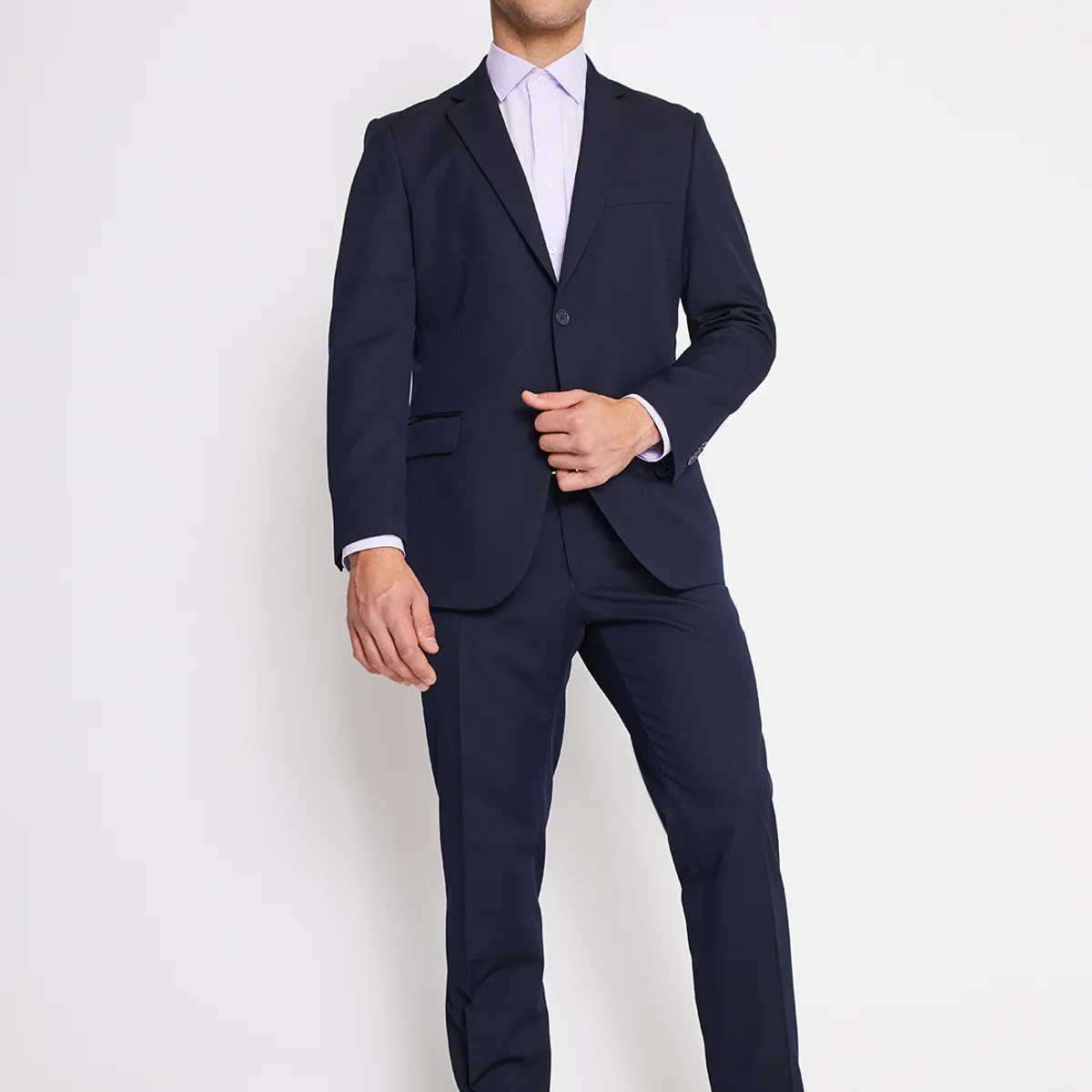 MAVIANNI - Traje Formal Hombre Regular Twill Azul Marino